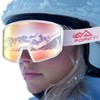 POPOACTI Polarized Cylindrical Ski Goggles,100% UV Protection,Anti Fog,Snowboard Goggles for