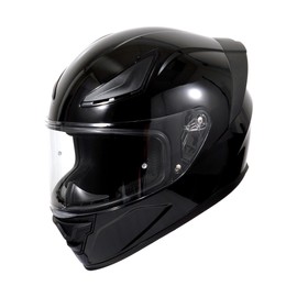 OTS Dual Clear & Tinted Visor Full Face DOT Motorcycle Helmet - Lightweight Airflow ABS Shell, Quick-Release Buckle, Washable Liner for Men Women(Gloss Black, Medium)