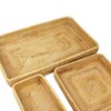 Rattan Tray Tabletop Organization Hand Woven Snack Storage Basket Multifunctional