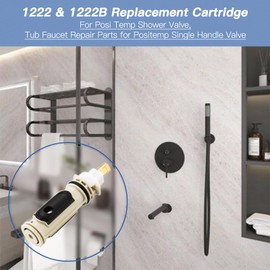 for Moen 1222 One-Handle Posi-Temp Faucet Cartridge Replacement,Compatible with Moen Tub Shower and Shower Only Configurations,Brass and Plastic