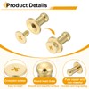 sourcing map 16Pcs Ball Head Stud Screw Back 5mm Round