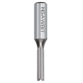 hsawbit Straight 2-Flute Router Cutter, 1/2 Inch Shank, 6mm Cut Diameter & 30mm Cut Length, Flush Trim Router Bit for Woodworking