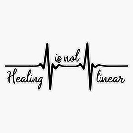 HOF Trading Healing is Not Linear' PTSD Mental Health Vinyl Sticker Waterproof Decal Laptop Wall Window Bumper Sticker 5, HOF-VETERAN-STICKERS-161