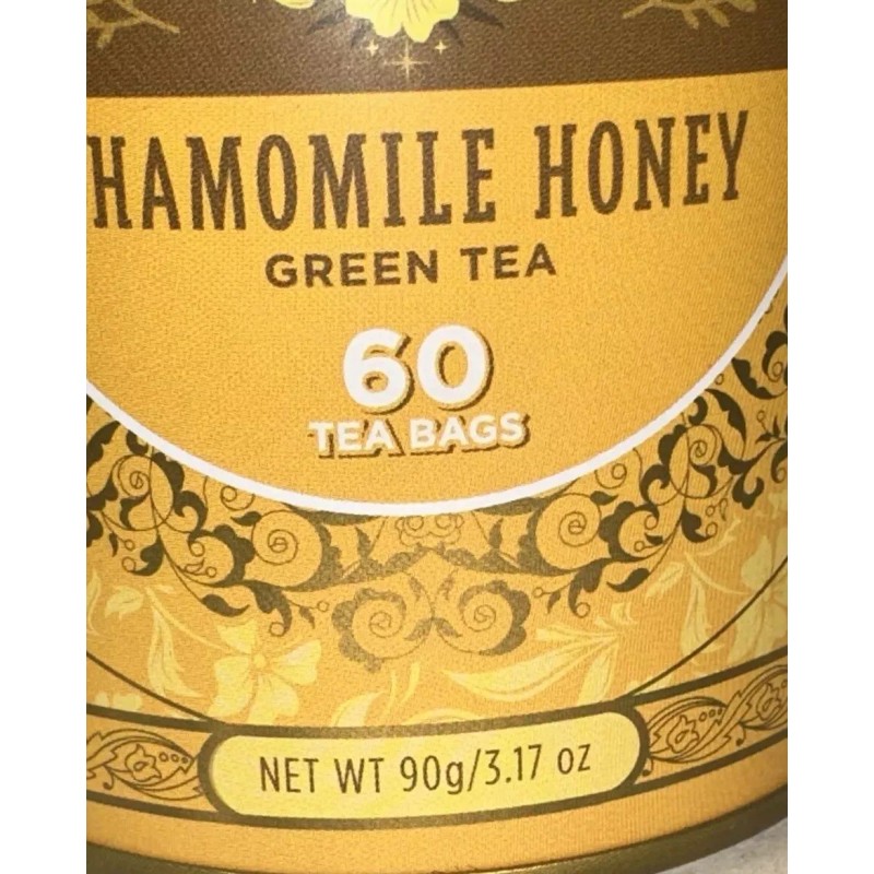 Pagoda Garden Caffeinated CHAMOMILE HONEY GREEN TEA 60 Bags BB