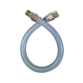 Dormont Ultra-flow Gas Appliance Connector Kit (0145881) 41-4142KIT-24BX - 1 In. OD (3/4 In. ID) 3/4 In. MIP X 3/4 In. FIP X 24 In. Length Gray PVC Coated