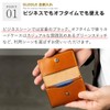 Greole Men's Business Card Holder, Genuine Leather, Pass Case, Card