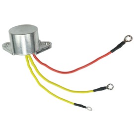 Outboard Rectifier 3 Wires Fits for 1980-2001 Johnson Evinrude 15 60 65 75 85 88 9.9 90 100 110 112 115 140 150 175 200 235 HP, Voltage Marine Regulator Replace OE 18-5708 583408 582399 580795 581603