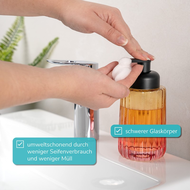 bremermann Seifenspender, Schaum-Seifenspender, Spender für Seife (rot/orange)