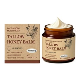 Bálsamo facial de miel de sarga de ternera, hidratante hidratante, bálsamo facial de hierba alimentada con hierba y miel para todo tipo de piel, cuidado diario suave de la piel para hombres y mujeres