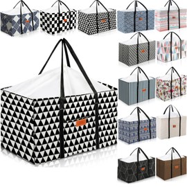 RoyBoder Waterproof Car Trunk Organizer Large Drawstring SUV Trunk Storage Organizer Collapsible Truck Bag Two pockets Long Strap Car Trunk Organizer for camping (Trunk Organizers-011)