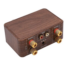 5.0 Power Amplifier, Wood Grain, Dual 50W Channels, USB Input, for Mobile Phones, Computers, Tablets