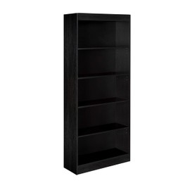 OneSpace Essentials 5-Tier Bookshelf, Black