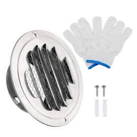 PATIKIL 3 Inch Round Attic Vent 304 Stainless Steel Fan Grille Ventilation Hood Grille Air Outlet for Kitchen Bathroom Wall Ceiling Ventilation