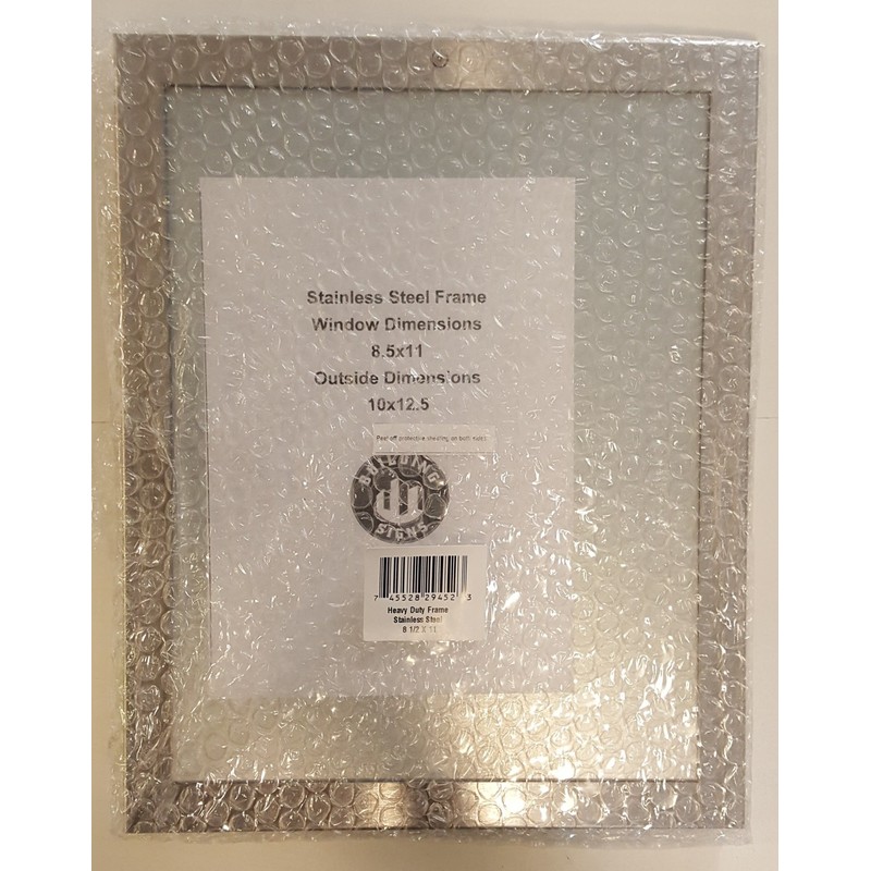 Elevator Notice frame 8.5" x 11" stainless Steel