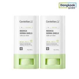 Centellian 24 조은하우스 [5%적립] 센텔리안24 마데카 더마쉴드 세이프 촉촉 쿨링 선스틱 18g 2개 SPF50+ 24H 자외선차단 진정 비건