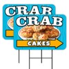 Vista Products Crab Cakes 2 Pack Double-Sided Yard Signs 16"