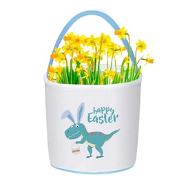 PARTYWIND PARTYWIND Easter Baskets for Kids, Dinosaur Easter Basket with Handle for Egg Hunt Games, Easter Surprise for Boys and Girls, Easter Day Party Supplies Favors (1 PCS)