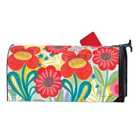 Studio M The Original Magnetic Mailbox Cover, MailWrap Fits Standard Size 6.5 x 19 Inch Mailbox, Weather Resistant Vinyl, Whimsy Brights