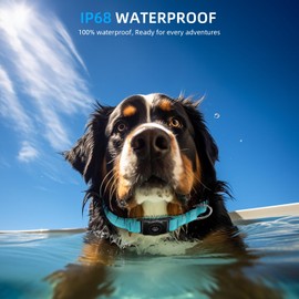 Upgraded AirTag Dog Collar, IP68 Waterproof Air Tag Dog Collar Holder, Reflective, Ultra-Durable, Comfortable Padded, Heavy Duty Dog Collars for Small Medium Large Dogs (XL (15.6"-22"), Blue)