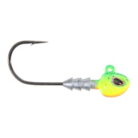 Berkley Fusion19 Hybrid Jighead, Firetiger, Size 1/0 Hook, 1/8 oz, Sticky Sharp Hook Point, Conical Bait-Keeper, High-Def Details and Realistic 3D Eye