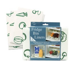 Envision Home Refrigerator Liners, Shelf Liner, Absorbent Fridge Liners, 12 Inch x 24 Inch, Veggie Print, 3 Pack