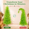 Prelit Lime Green Whimsical Bendable Christmas Tree, 2-in-1 Dual Style