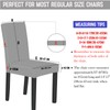 Qubjus Dining Table Chair Covers, Solid PU Leather Waterproof Oilproof