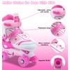 WELLWON Kids Roller Skates for Boys Girls, 4 Size Adjustable