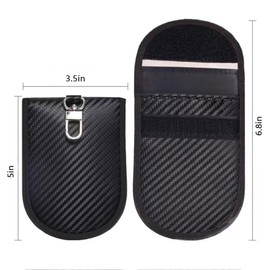 JINXU Cage Protector Bag, Signal Blocking Key Pouch Cage, Signal Blocking Security Pouch Anti-Theft Anti-Hacking Car Keys Fob Cover for Keyless Entry Fob Signal Blocking Pouch, White