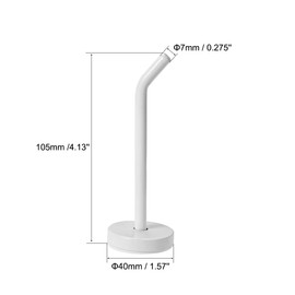 uxcell 5Pcs Wall Mounted Hook Robe Hooks Single Towel Hanger With Screws, Stainless Steel, (3.74Inch, White)