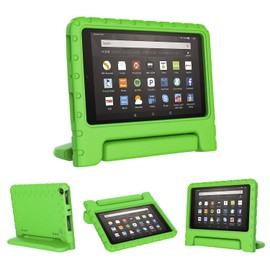 Merocab Kids Case for Fire HD 8,Lightweight Shockproof Handle Stand Kids Case Cover for HD 8 (Green, for Fire HD 8 2018/2017 / 2016)