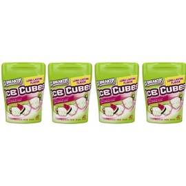 Ice Breakers Ice Cubes Sugar Free Gum, Kiwi Watermelon, 40-Piece Container 4 Pack