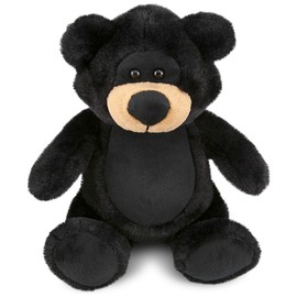 DolliBu Plush Black Bear Stuffed Animal - Soft Huggable Black Bear, Adorable Playtime Bear Plush Toy, Cute Wild Life Cuddle Gifts for Kids and Adults - 9 Inches