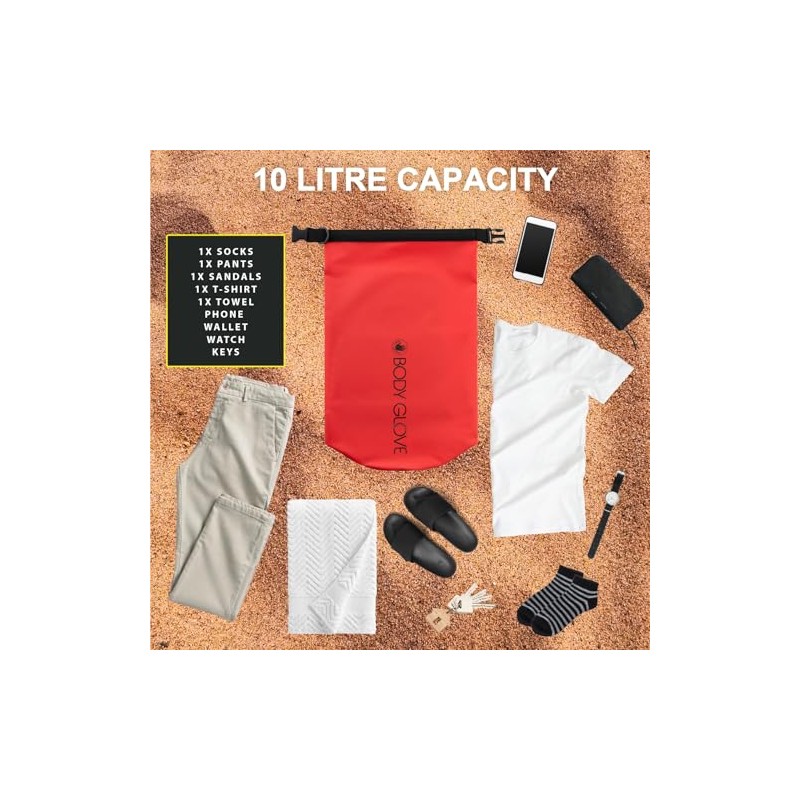 BODY GLOVE Bolsa seca impermeable con correa ajustable, saco de