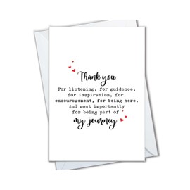Thank You Cards for Teacher, Appreciation Card for Nurse, Therapist, Doctor, Coach, Doula, Midwife, Surgeon, Mentor, Professor, Wedding Guest Thanks Notes (Listening & Guidance)