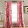 Lush Decor Belle Vintage Chic Window Curtain Panel for Living,