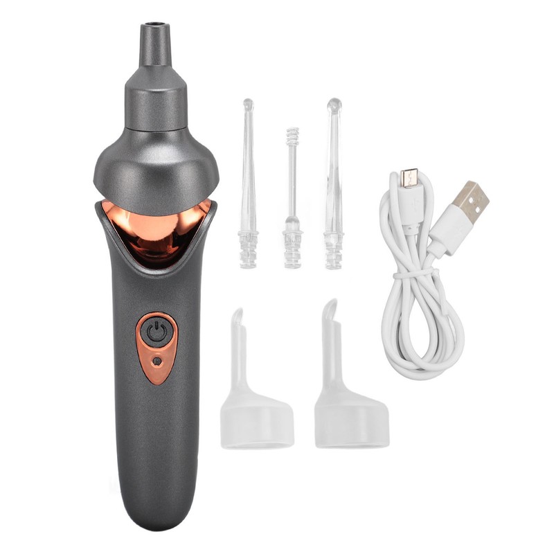 LED Lighted Earpick Set Low Noise Deep Cleansing Electric Ear