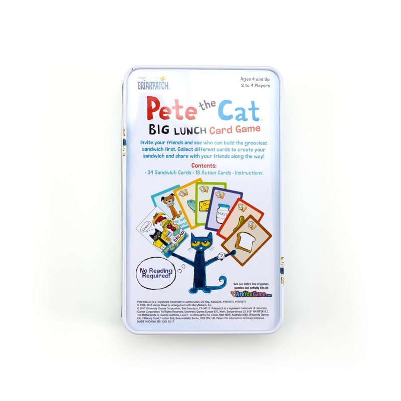Pete The Cat Big Lunch Card Game Tin
