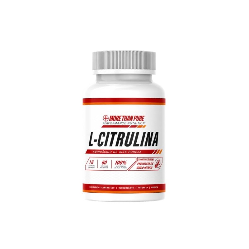 L-Citrulina 1000 mg, Suplemento Alimenticio, 60 Cápsulas, More Than Pure