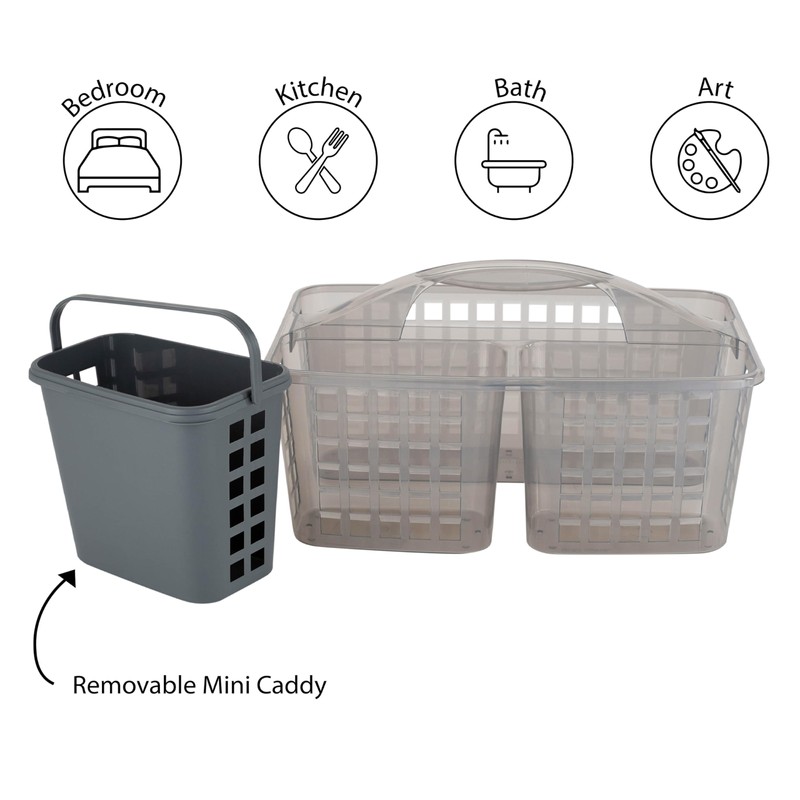 Bath Bliss 2 in 1 Portable, Bathroom Shower Caddy for