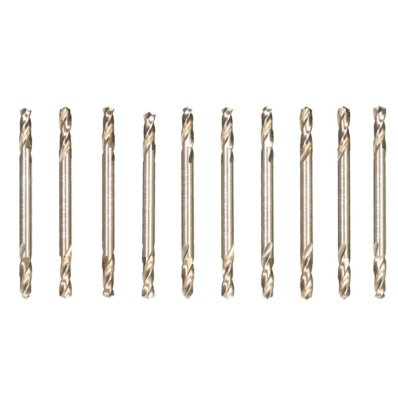10pcs 1/8" HSS-Co Drills Double Ended Cobalt M35 Drill Bits
