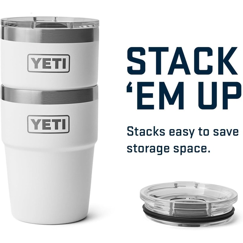YETI Rambler Cup, Vacuum Insulated Stainless Steel Stackable Cup with