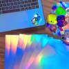 Cubic Coating Holographic Sticker Paper, A4 Size 20 Sheets Printable