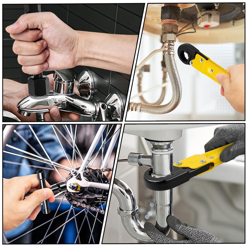 Ponpon Angle Stop Wrench Kit, Plumbing Tools, Angle-on Plumber Wrench