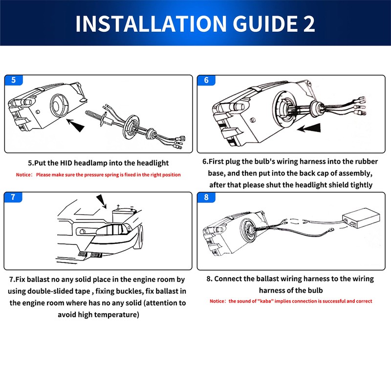 YUANZHENG D2H Bulbs Conversion Kit with Ballasts for Projector Headlights