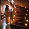 5plots 6" x 3" Flickering Flameless Candles - Battery Operated
