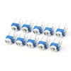 100Pcs Variable Resistor Trimmer Potentiometer Pot Electronic Component RM065 Blue