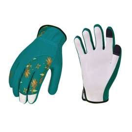 Vgo... Gardening Gloves for Women,Puncture-proof,Thornproof,Safety Work Gloves for Weeding,Digging,Touchscreen,Goat Leather(S,Green,GA7454)