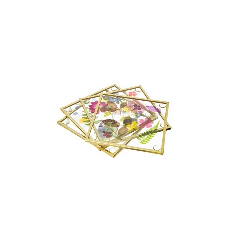 Sass & Belle Flower Print Glass Coasters