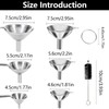 6 PCS Stainless Steel Funnels, Hip Flask Funnel Mini Kitchen